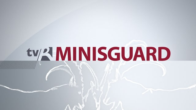 Logo dal Minisguard cun si dus capricorns designads. Logo dal Minisguard cun si dus capricorns designads.