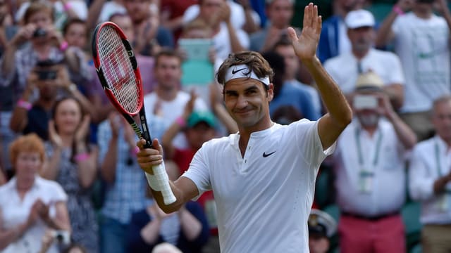 Roger Federer suenter sia victoria. 