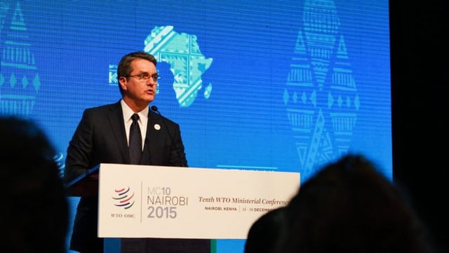 Roberto Azevedo, il directur general da la WTO, è cuntent.