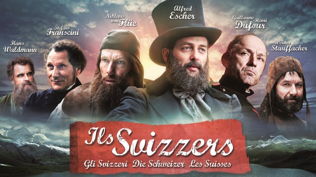 Placat cun ils acturs da la seria da films «Ils Svizzers». Placat cun ils acturs da la seria da films «Ils Svizzers».