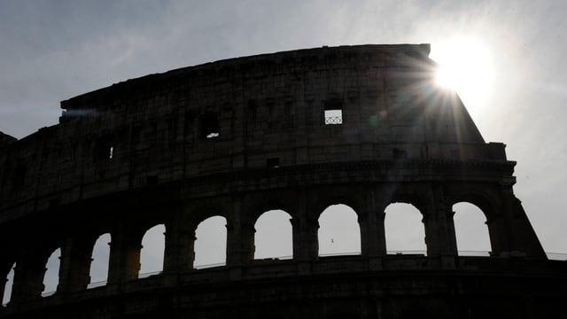 Il colosseum a Roma. 