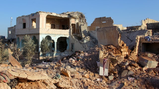 Bajetgs destruids en la citad siriana Aleppo