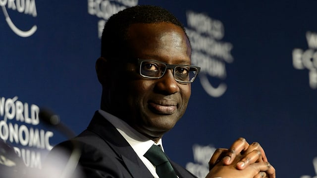 Il schef da la Credit Suissa Tidjane Thiam durant in’occurrenza al WEF 2016.