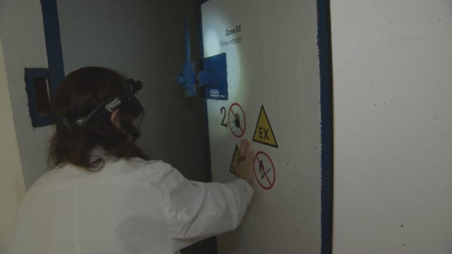 Il «bunker» per magasinar films da nitrat. Il «bunker» per magasinar films da nitrat.