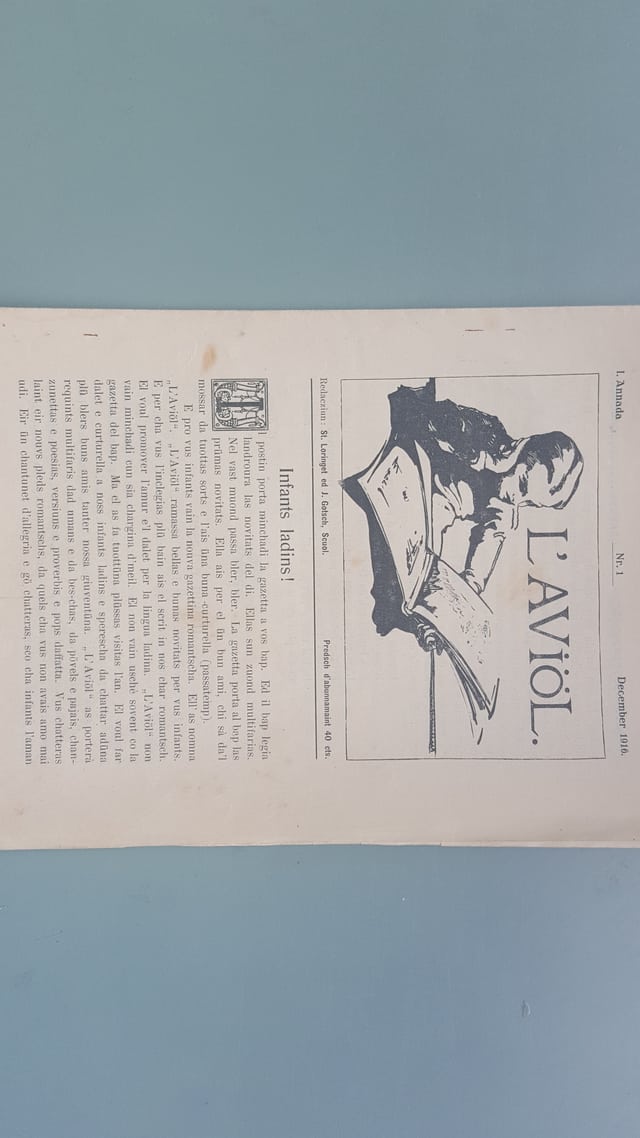 La emprima ediziun da december 1916 – 1 pagina