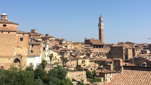 Ina vista da la citad da Siena.