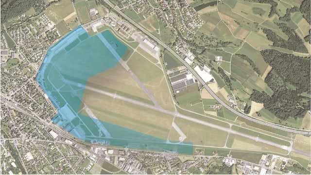 Il terren da la plazza aviatica militara a Dübendorf previs per in parc d’innovaziun.