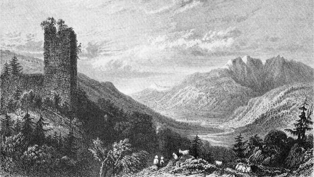 Munt S. Gieri e vista envers Glion (gravura) Munt S. Gieri e vista envers Glion (gravura)