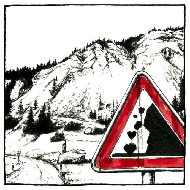Purtret d'ina tavla d'avertiment. Purtret d'ina tavla d'avertiment.