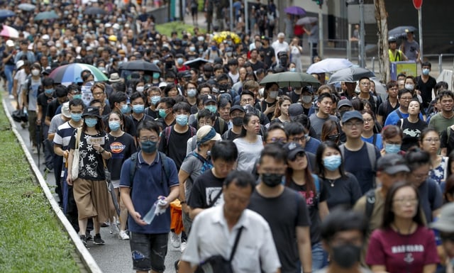 Demonstraziuns a Hongkong.