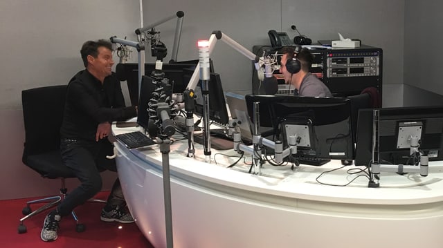 Florian Ast ed Ivo Orlik durant l'intervista en il studio RTR.