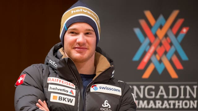Intervista cun Dario Cologna a l'arrivada