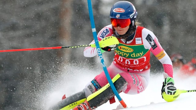 La skiunz'americana Mikaela Shiffrin.