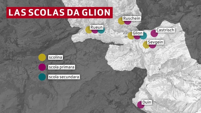 Grafica: Castrisch, Duvin, Rueun Ruschein e Glion sez en tut plazzals da scolas. Grafica: Castrisch, Duvin, Rueun Ruschein e Glion sez en tut plazzals da scolas.
