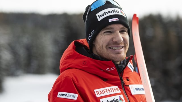 Discurs cun Dario Cologna suenter sia davosa cursa a Tavau.