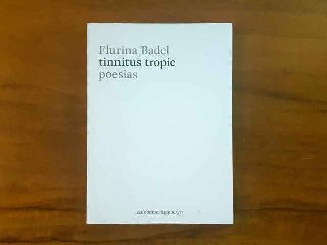 La collecziun da poesias «tinnitus tropic» raduna 50 poesias, edidas da la chasa editura editionmevinapuorger l'onn passà.
