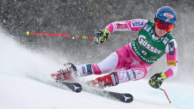 La skiunza americana Mikaela Shiffrin. La skiunza americana Mikaela Shiffrin.