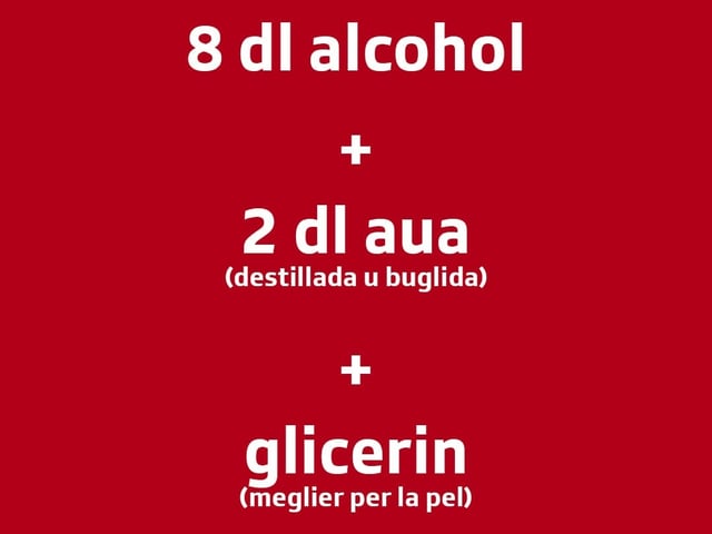 Glista cun si il recept: 8 deciliters alcohol, 2 deciliters aua destillada u buglida e glicerin sche pussaivel. Lez fa che la maschaida è meglra per la pel. Glista cun si il recept: 8 deciliters alcohol, 2 deciliters aua destillada u buglida e glicerin sche pussaivel. Lez fa che la maschaida è meglra per la pel.