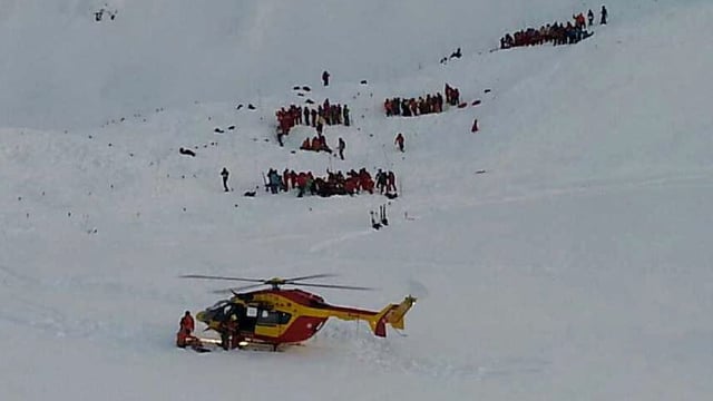 Accident da lavinas en las Alps franzosas. Accident da lavinas en las Alps franzosas.