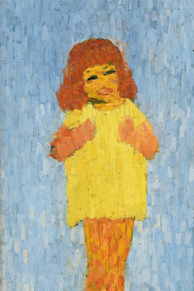 Ottilia cun trais onns enturn il 1907 picturà dal bab Giovanni Giacometti