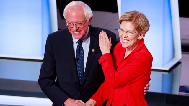 Bernie Sanders ed Elizabeth Warren.