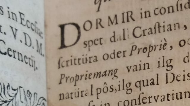 ediziun originala dal 1709 ediziun originala dal 1709