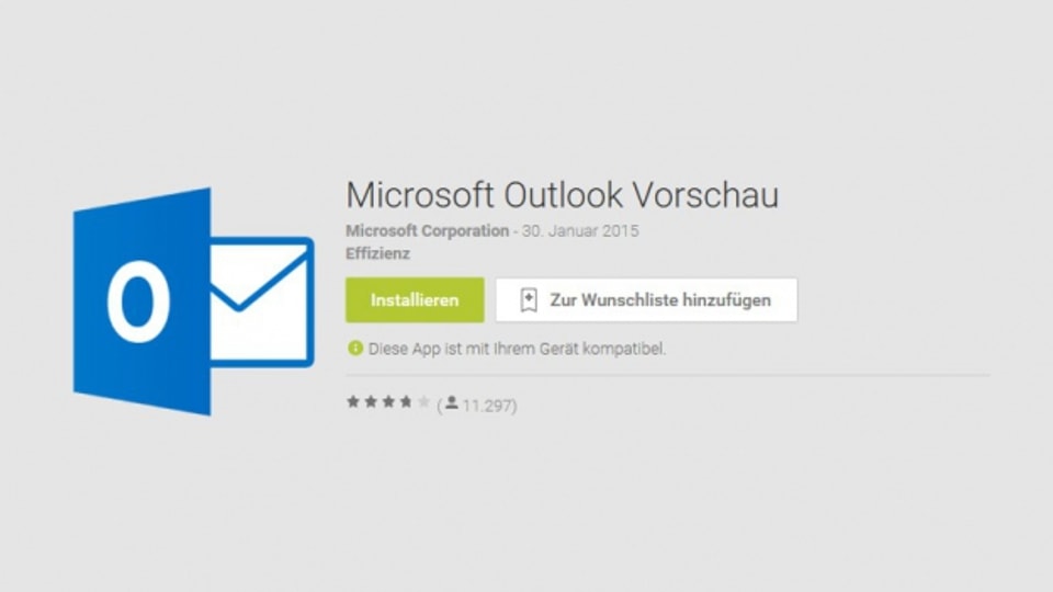 L'applicaziun per mails sin il telefonin Microsoft Outlook en versiun da prevista.