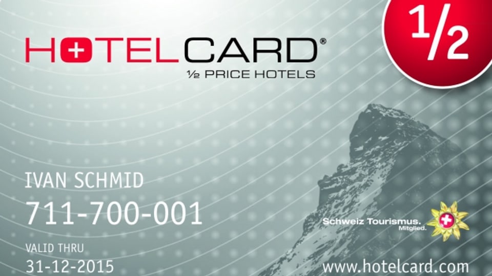 Exempel d'ina carta da Hotelcard.