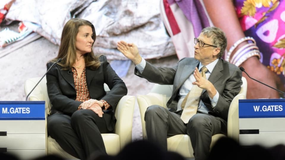 Bill e Melinda Gates al WEF 2015 a Tavau.