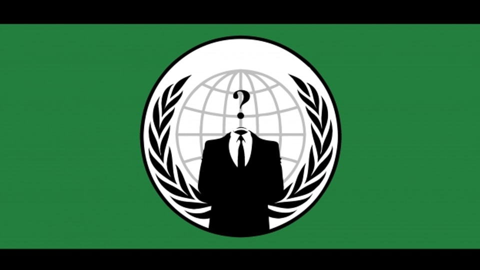 Logo da la gruppa Anonymous.