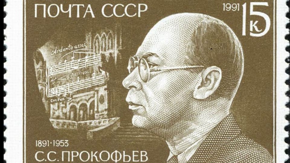 Sergej Prokofiew - marca postala per ses 100avel.