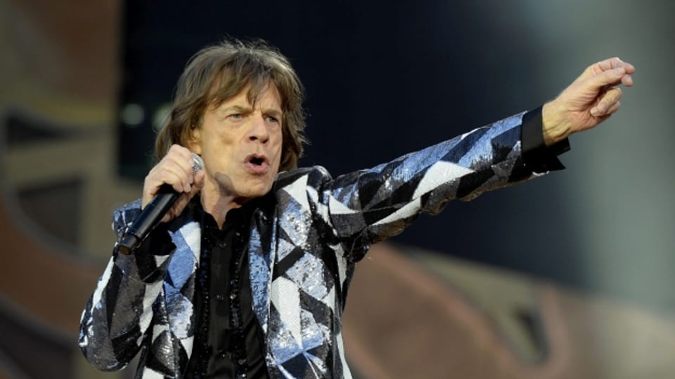 Mick Jagger - il chantadur dals Rolling Stones durant in concert a Turitg l'onn 2014.