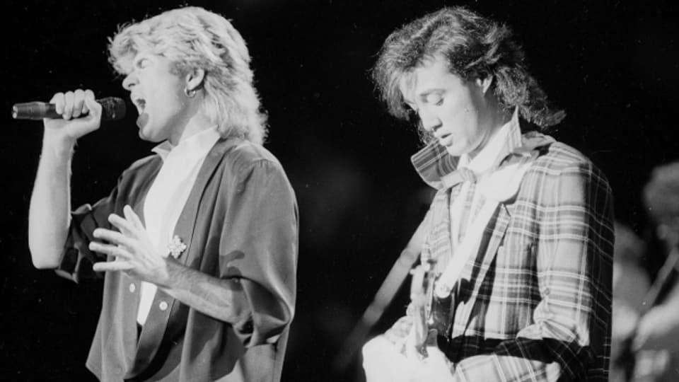 Il duo Wham! tar in concert 1985