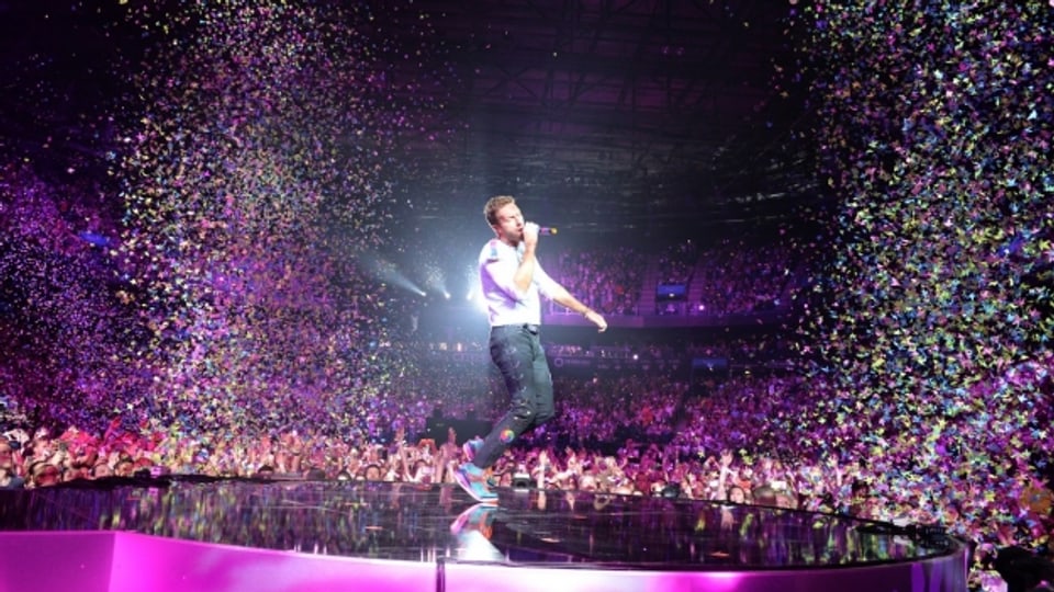 Chris Martin durant in concert cun la gruppa Coldplay