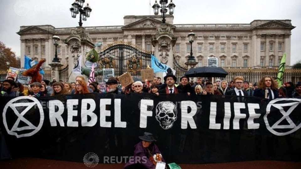 Protests da «Extinction Rebellion» december 2018 a Londra