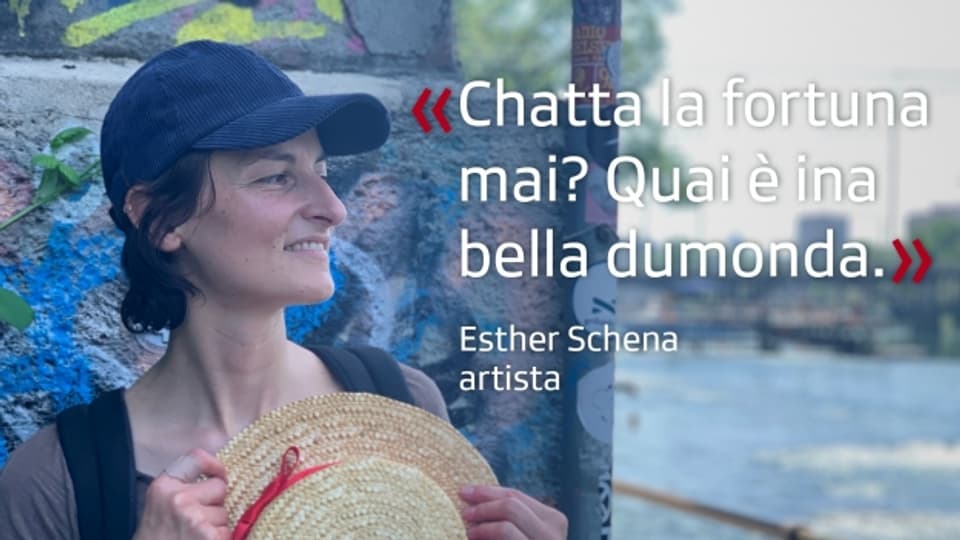  L'artista Esther Schena a la Limmat a Turitg.