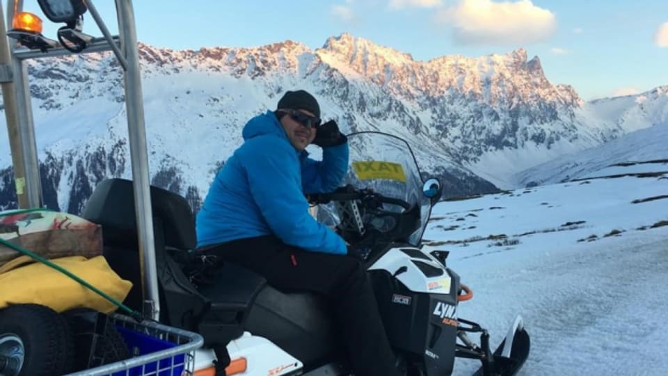Prest 20 onn ha Claudio Dedual fatg il taxi cun schlieusa a motor en il territori da skis da Savognin.