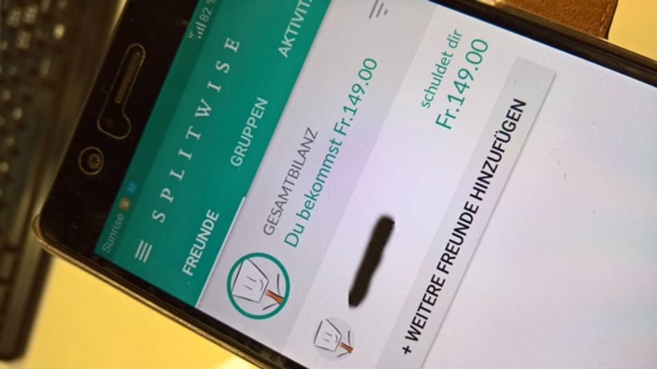 La app Splitwise salva la survista dals debits