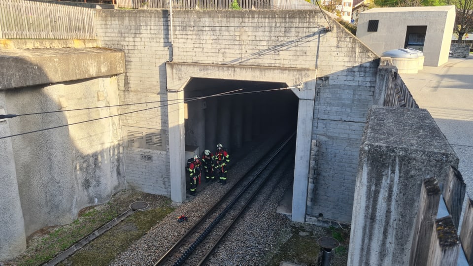 Brand im Tunnel von Disentis.
