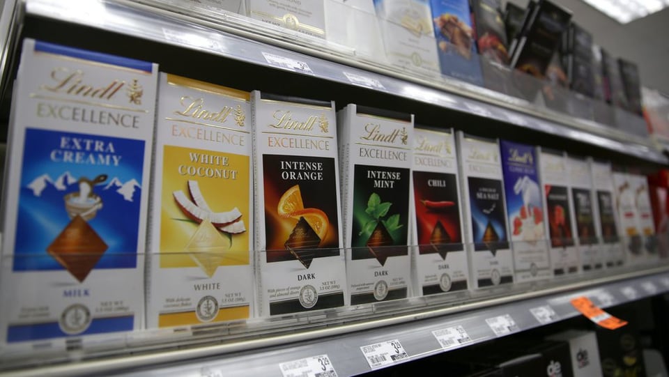 La tschigulatta da Lindt & Sprüngli en ina fatschenta a New York.
