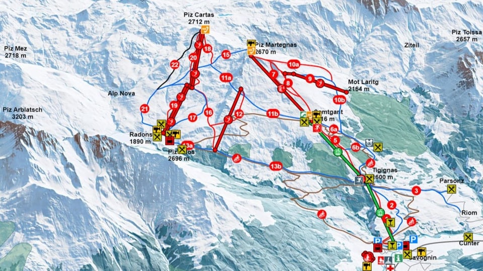 Il territori da skis da Savognin.