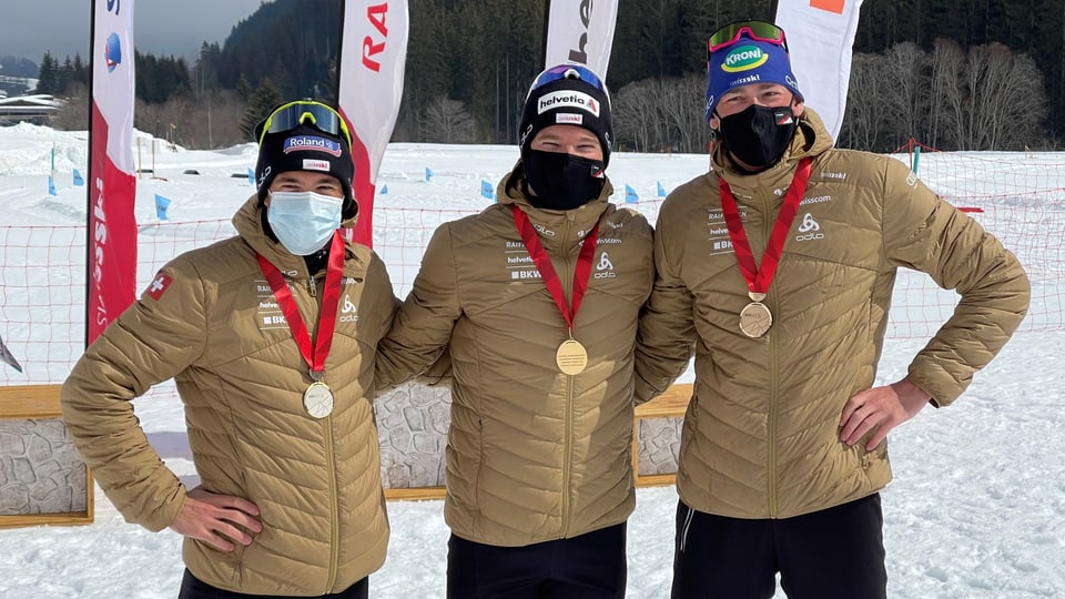 Jason Rüesch, Dario Cologna, Cédric Steiner