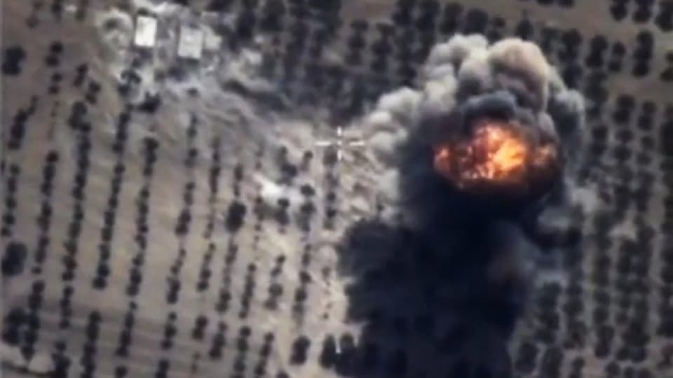 Bumbardament russ da la Siria, vista ord l'aria.