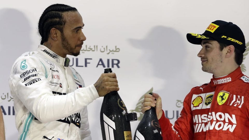 Purtret da Hamilton e Leclerc. 