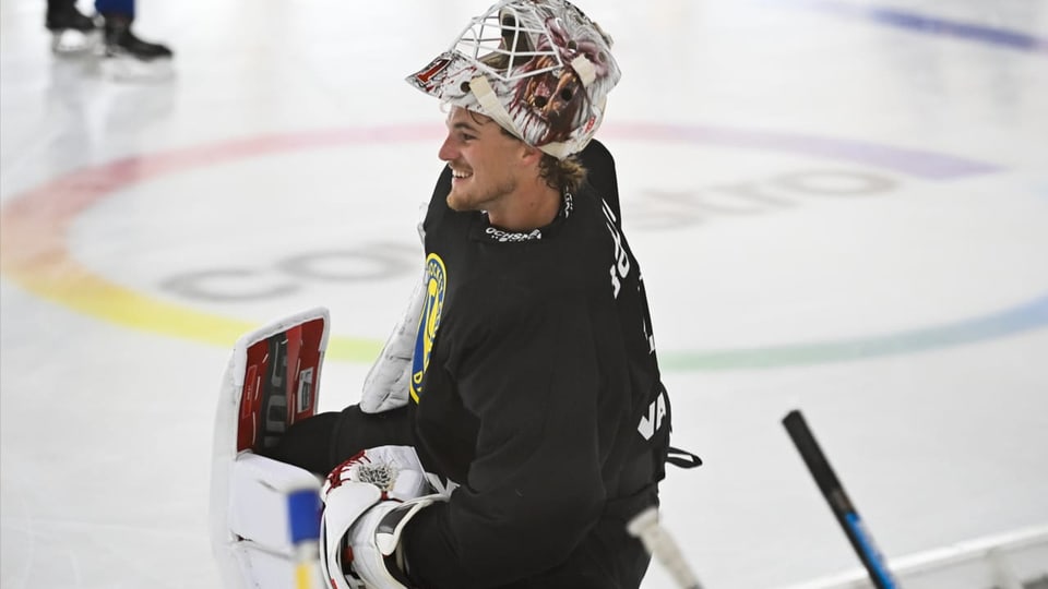 Gilles Senn durant in trenament cun il HCD il 2020.