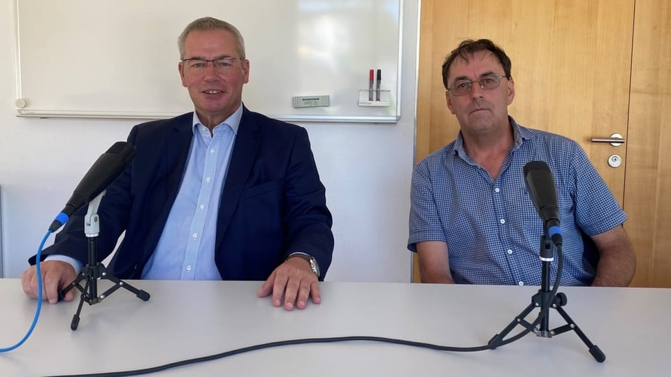 Peter Nadig (sanester) e Simon Willi ch'è vegnì reelegì sco president communal da Lantsch.