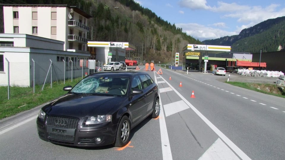 Lieu d'accident a Tavanasa.
