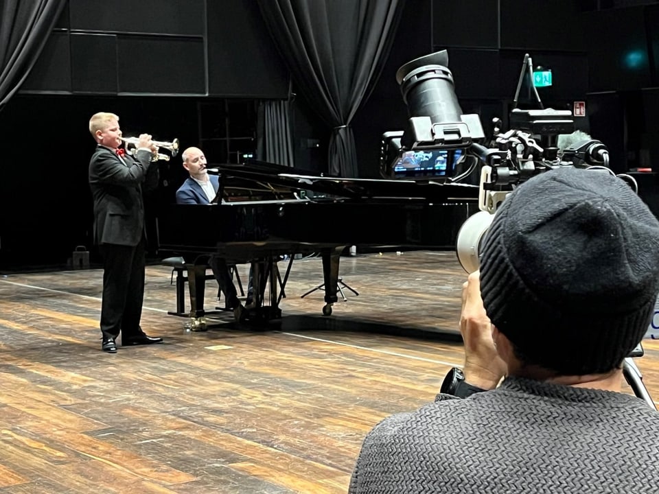 Simon Gabriel während seiner Performance in Malmö. 