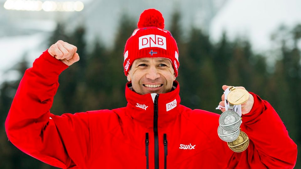 il currider da biathlon Ole Einar Björndalen mussa sias medaglias, duas argient, ina aur