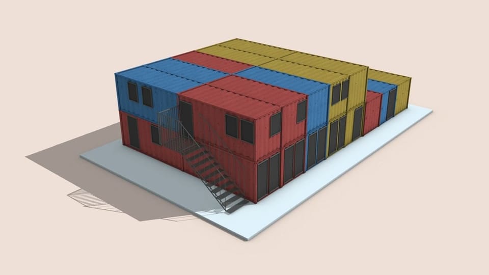 Visualisierung Baucontainer